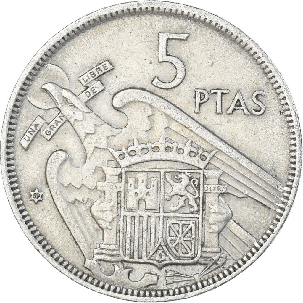 Munten, Spanje, 5 Pesetas, 1957