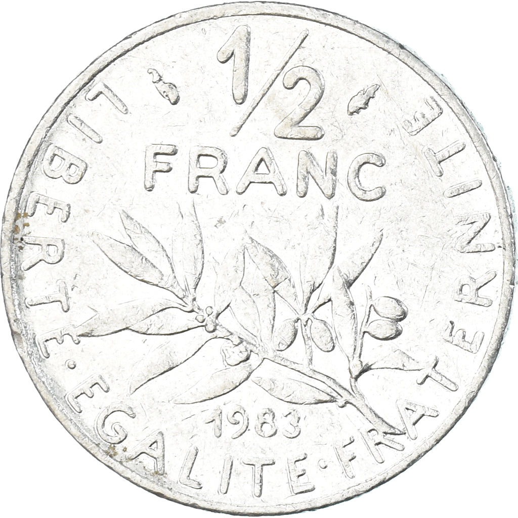 Münze, Frankreich, 1/2 Franc, 1983