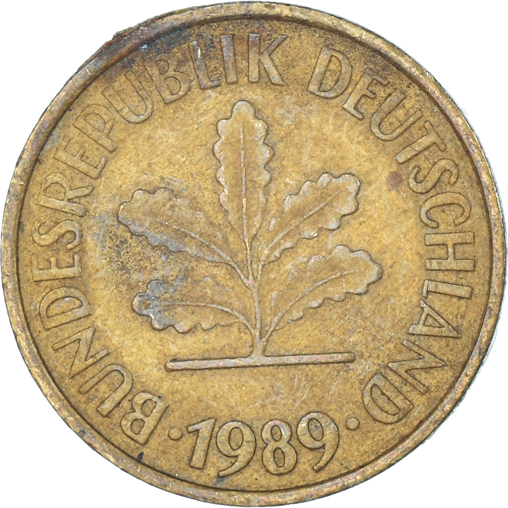 Moeda, Alemanha, 5 Pfennig, 1989