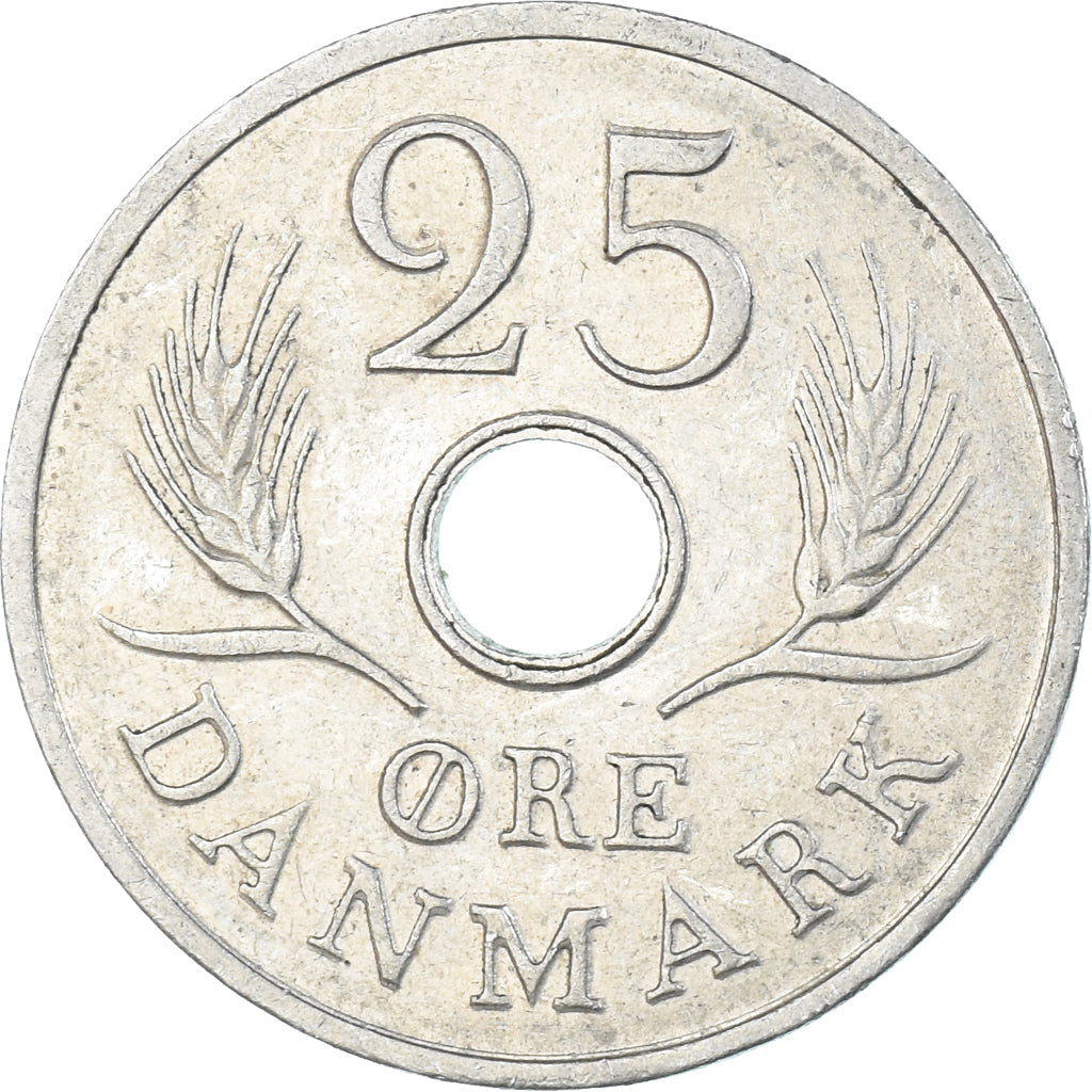 Munten, Denemarken, 25 Öre, 1967