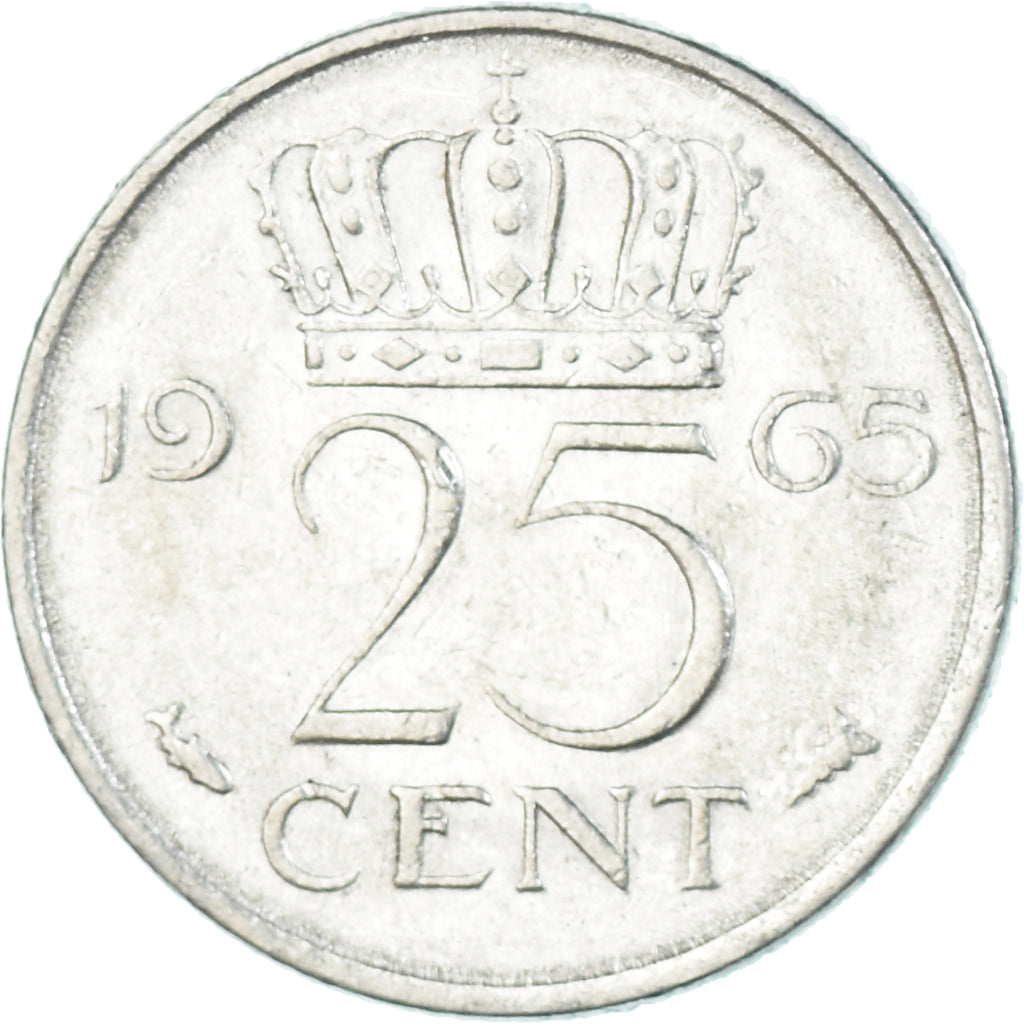 Moneta, Paesi Bassi, 25 Cents, 1965