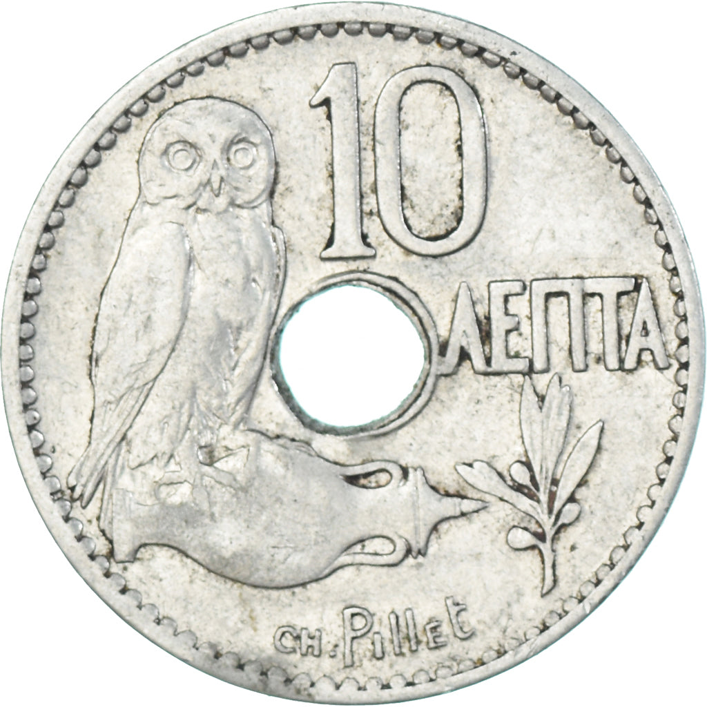 Monnaie, Grèce, 10 Lepta, 1912