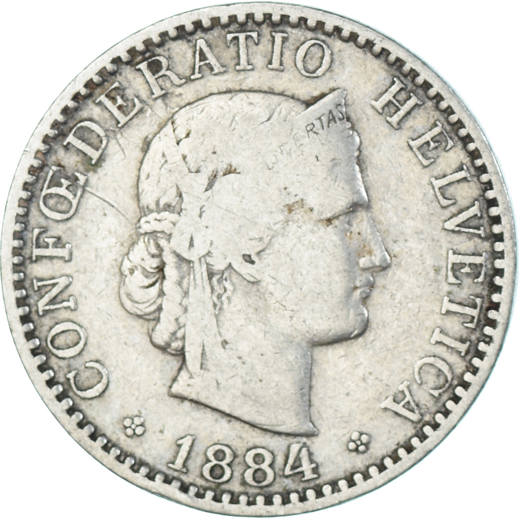 Münze, Schweiz, 20 Rappen, 1884