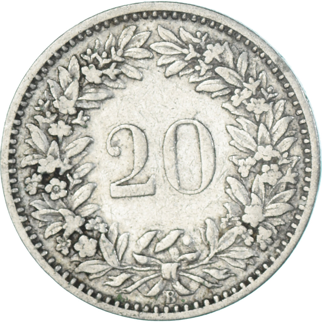 Münze, Schweiz, 20 Rappen, 1884