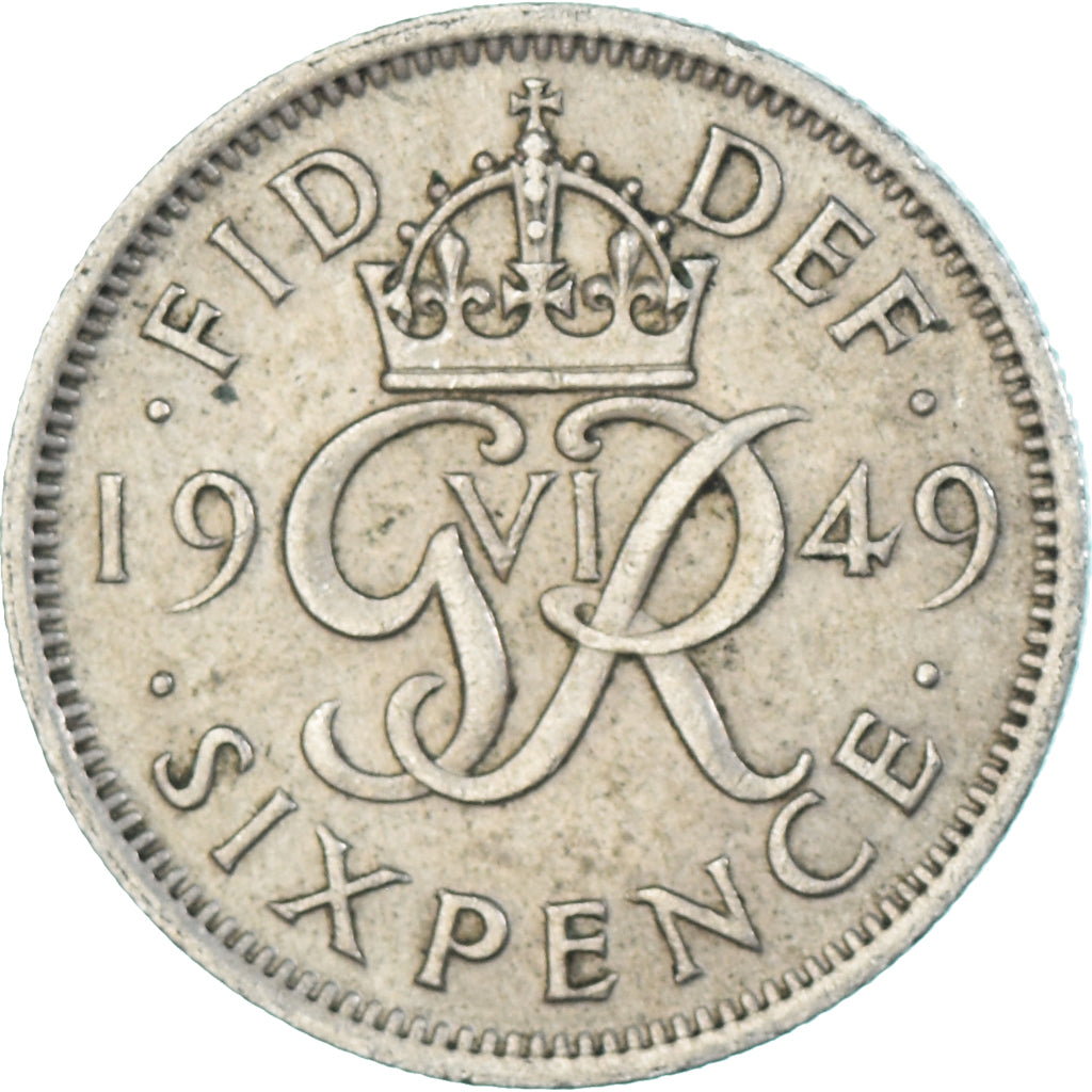 Moneta, Wielka Brytania, 6 Pence, 1949