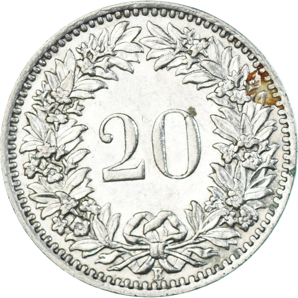 Monnaie, Suisse, 20 Rappen, 1938