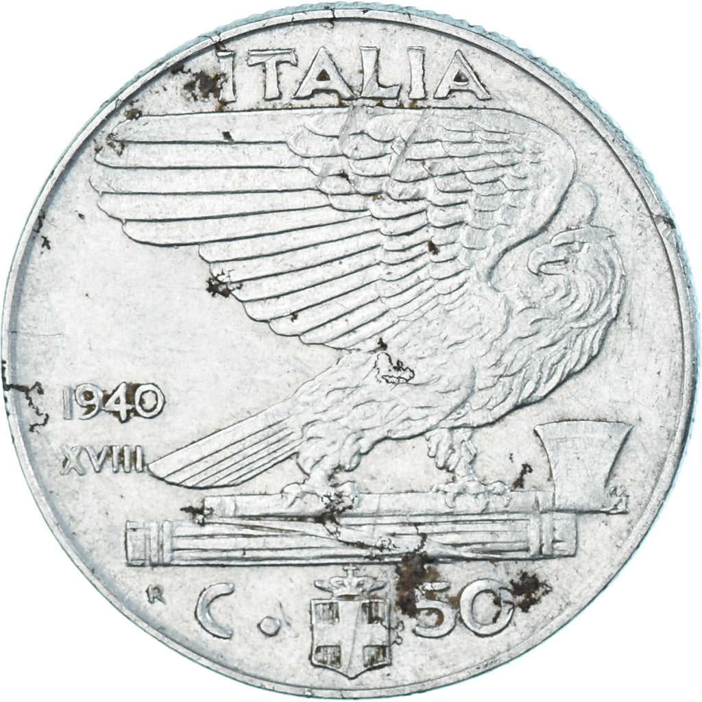 Monnaie, Italie, 50 Centesimi, 1940