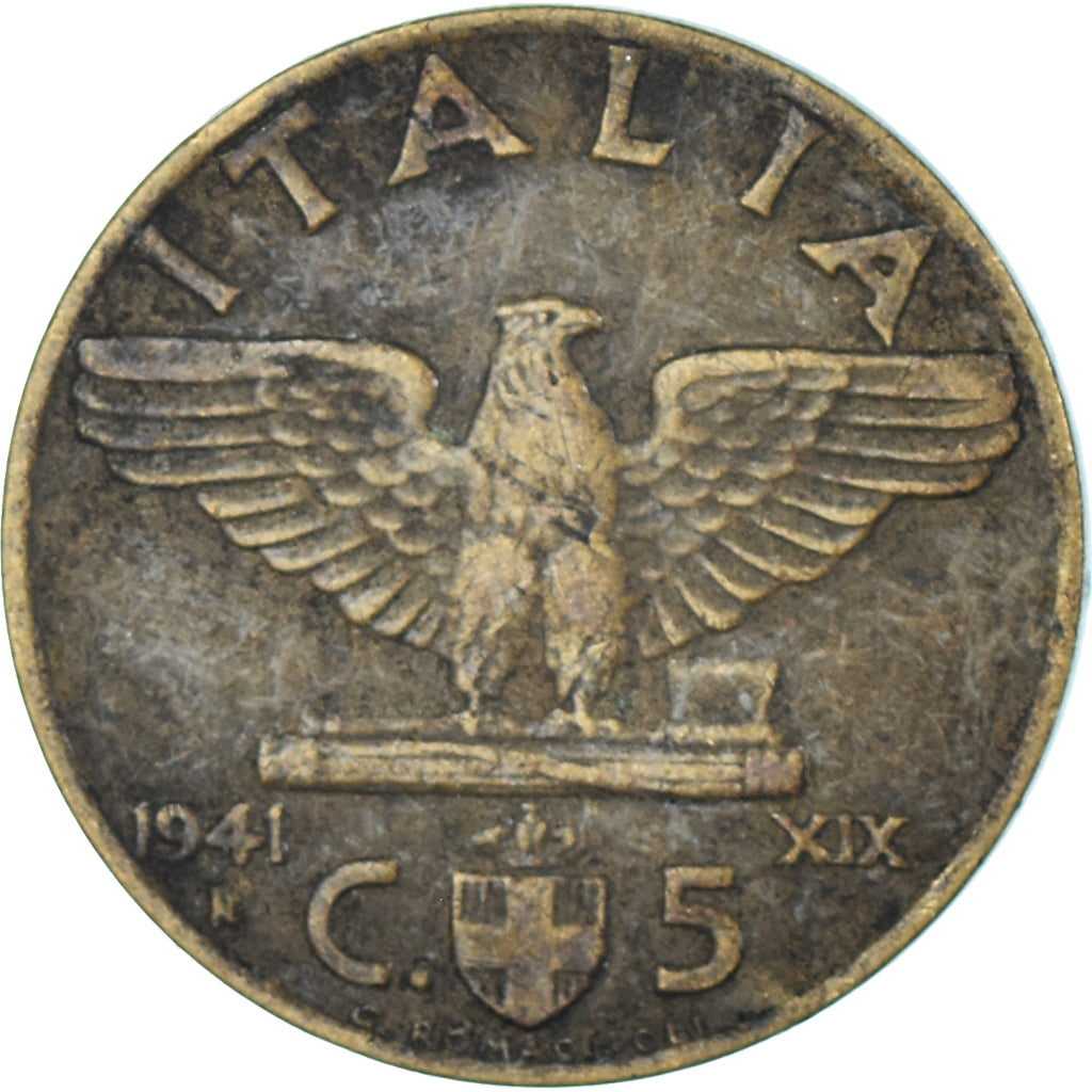 Munten, Italië, 5 Centesimi, 1941
