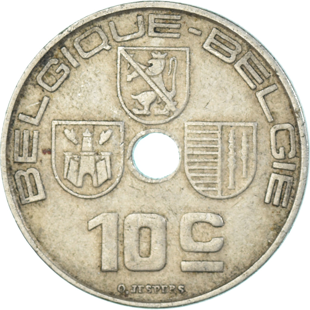 Moeda, Bélgica, 10 Centimes, 1938