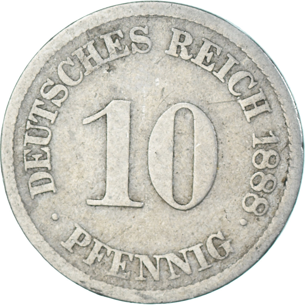 Moneta, Niemcy, 10 Pfennig, 1888