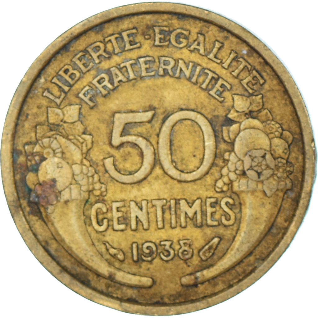 Munten, Frankrijk, 50 Centimes, 1938