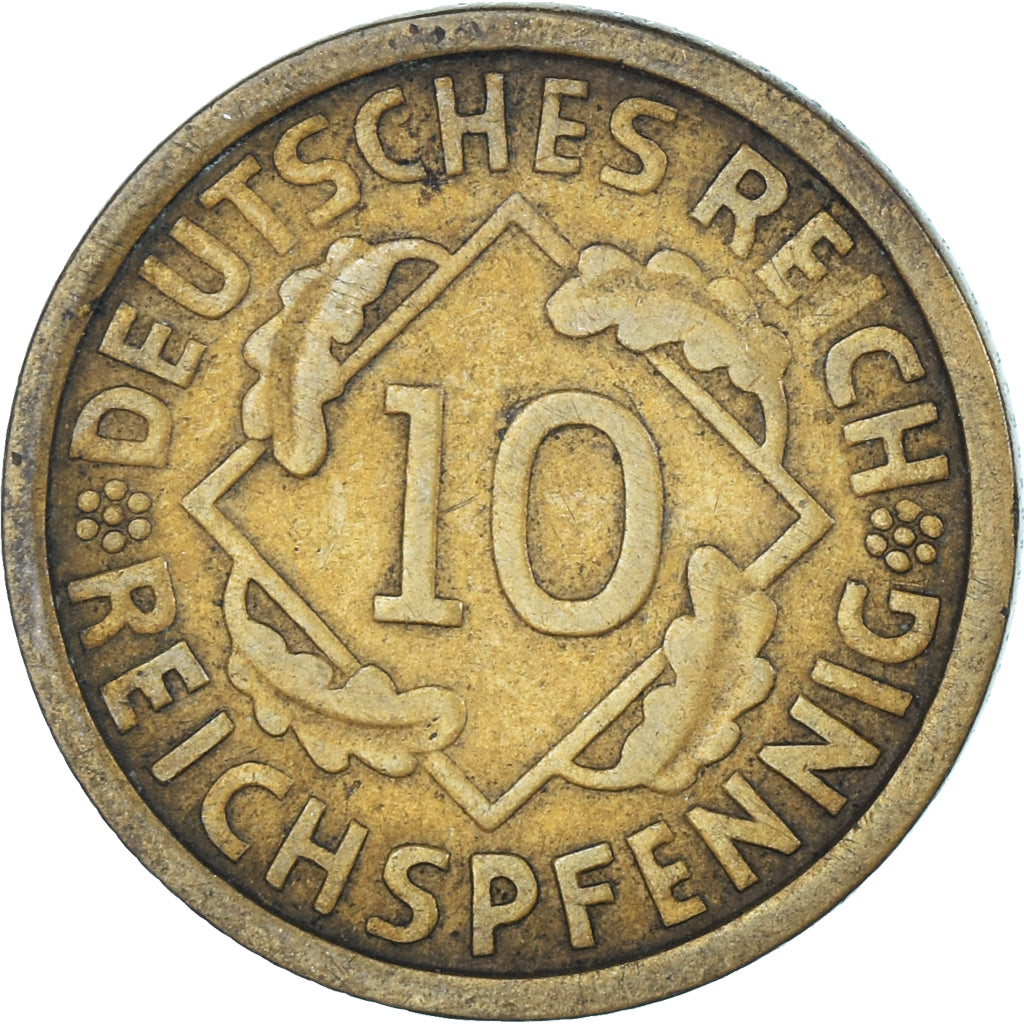 Monnaie, Allemagne, 10 Reichspfennig, 1924