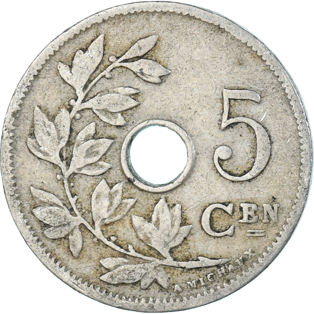 Moeda, Bélgica, 5 Centimes, 1906