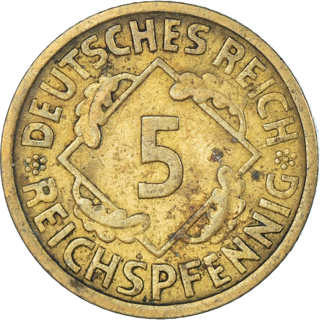 Moneda, Alemania, 5 Reichspfennig, 1925