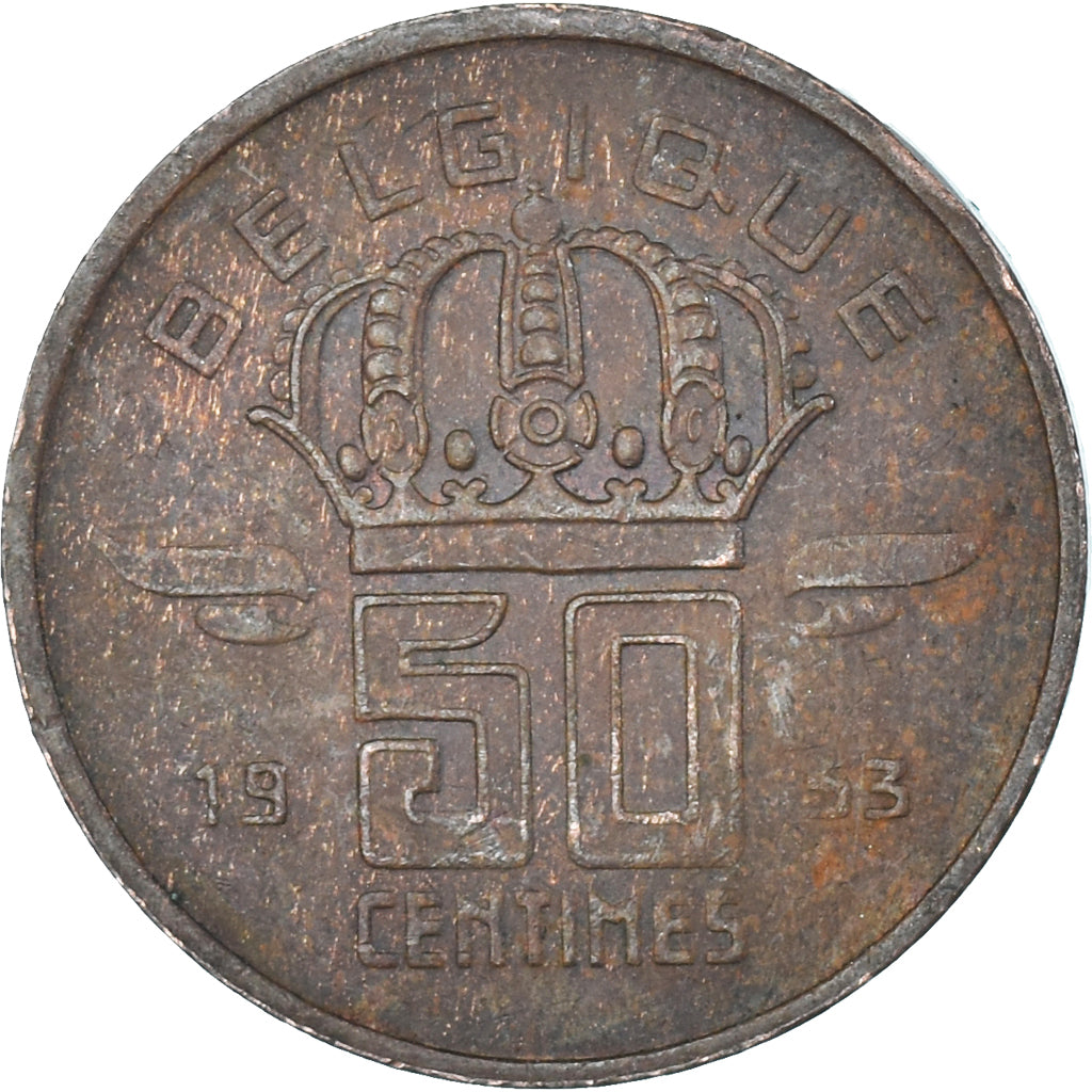 Monnaie, Belgique, 50 Centimes, 1953