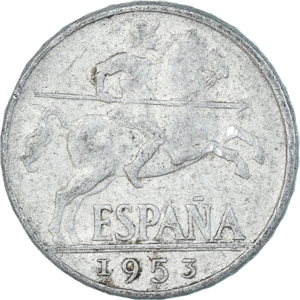 Moneta, Hiszpania, 10 Centimos, 1953