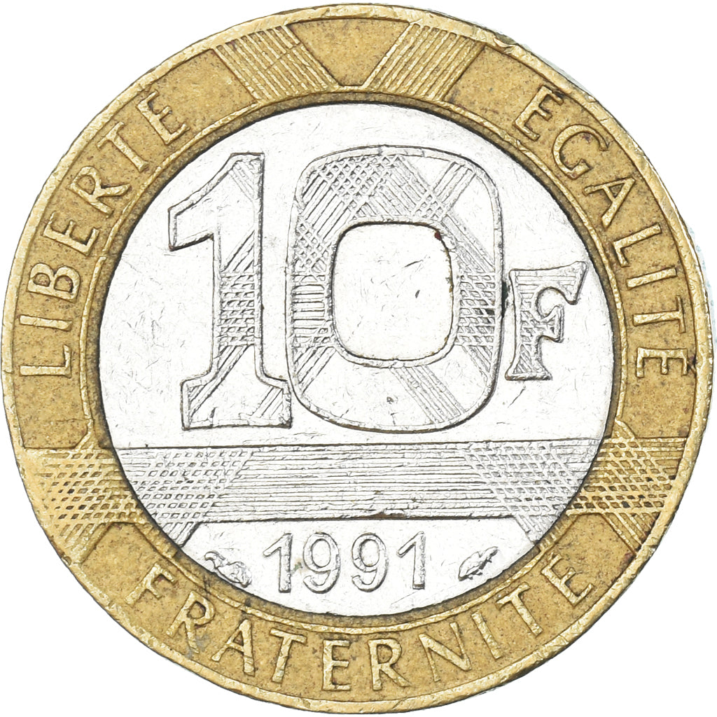 Moneda, Francia, 10 Francs, 1991