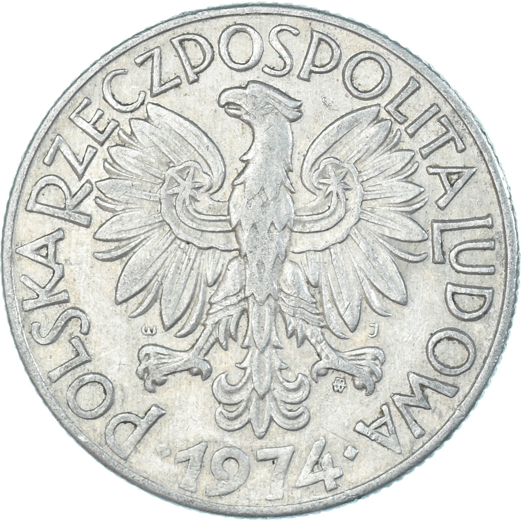 Moneta, Polska, 5 Zlotych, 1974