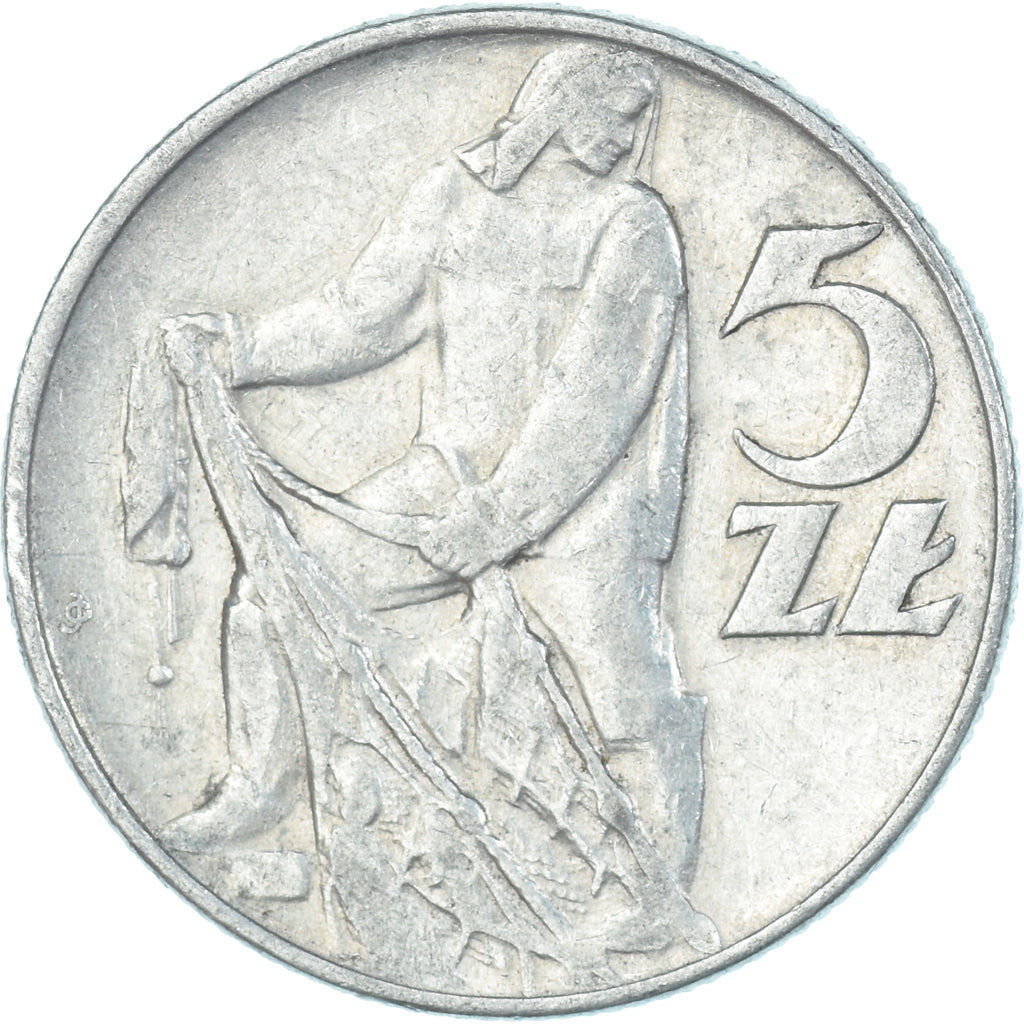 Moneta, Polska, 5 Zlotych, 1974
