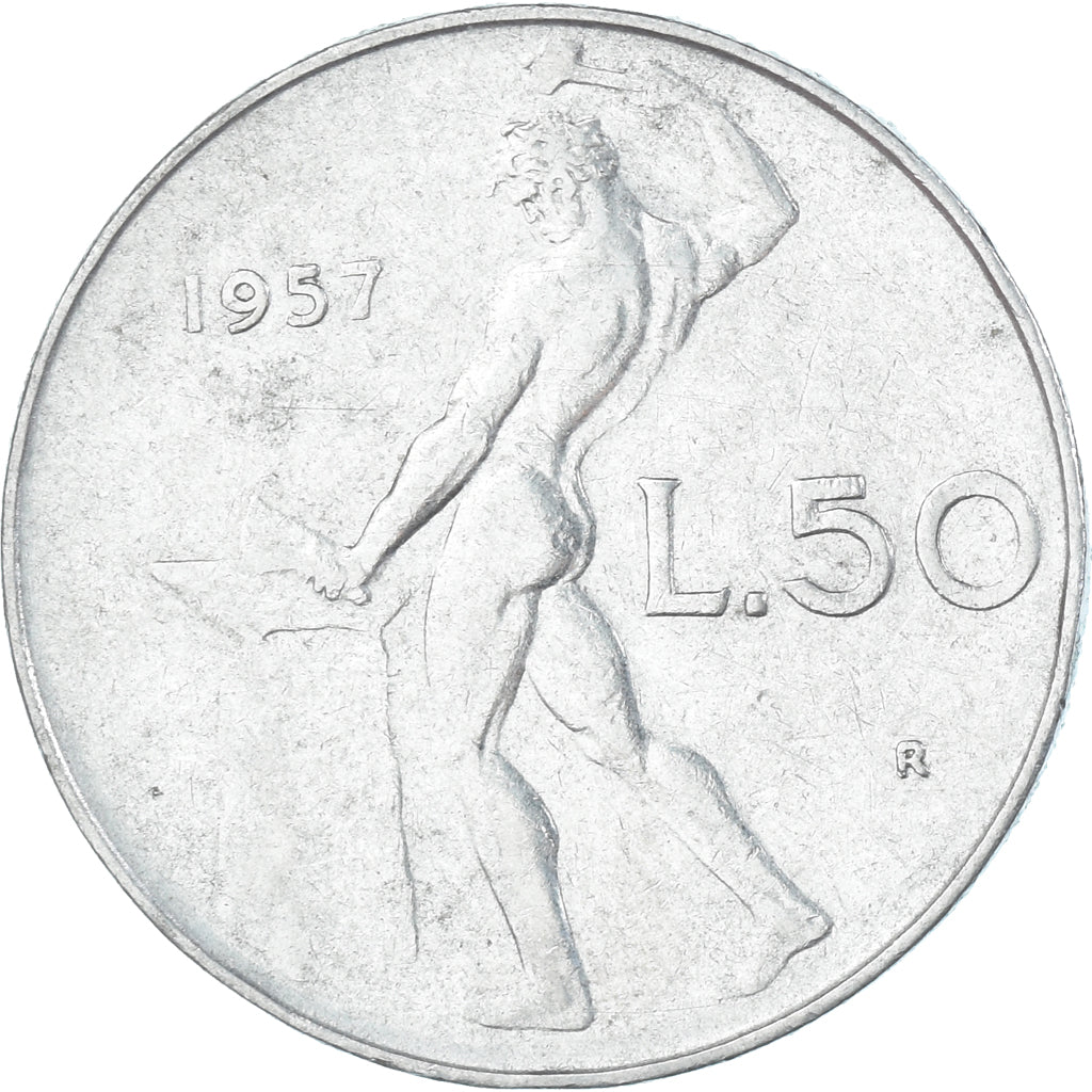 Coin, Italy, 50 Lire, 1957