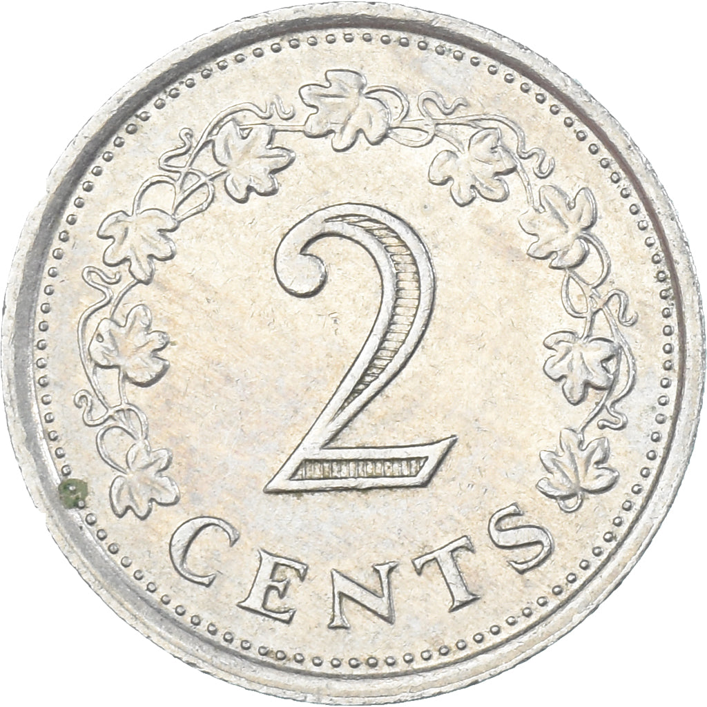 Coin, Malta, 2 Cents, 1977