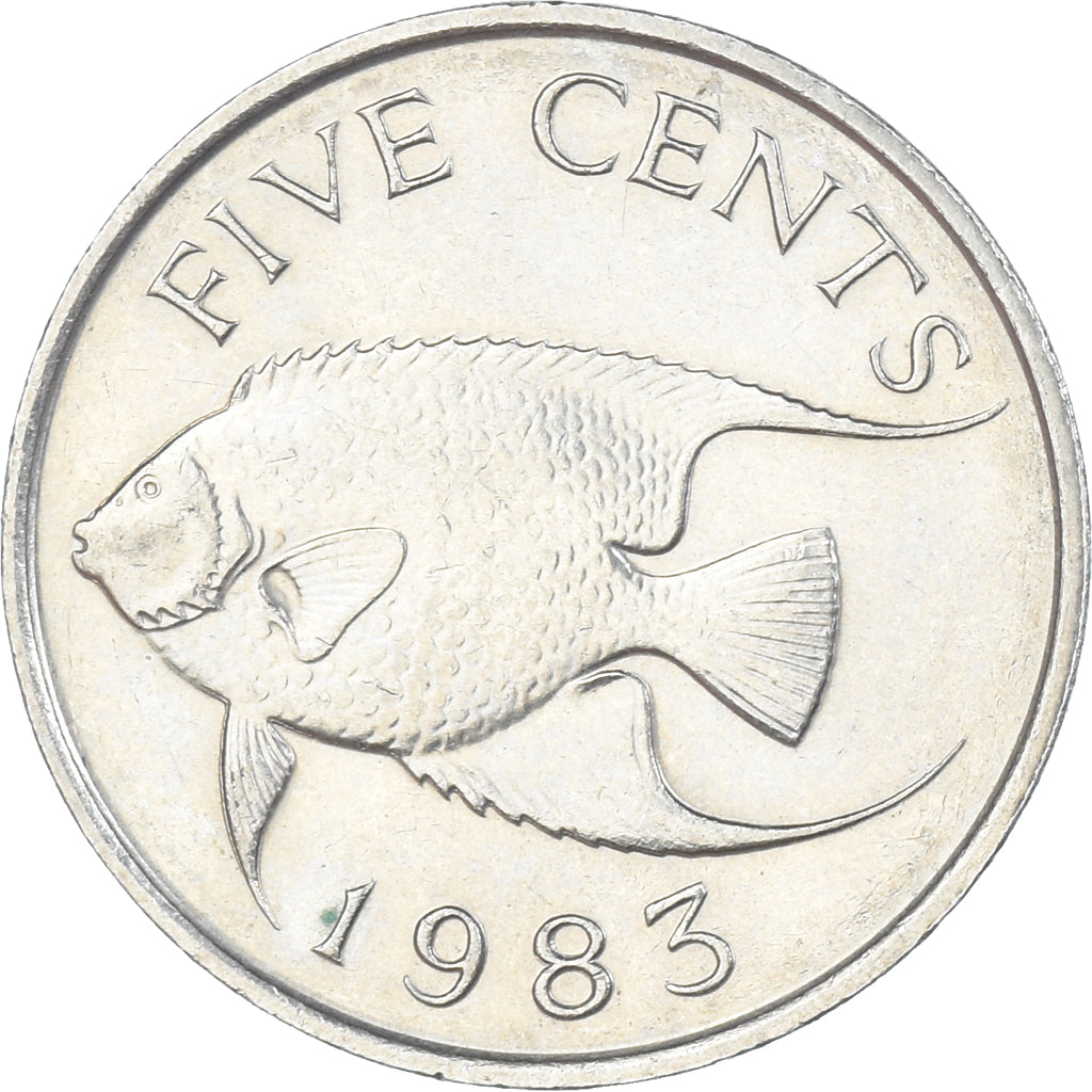 Coin, Bermuda, 5 Cents, 1983