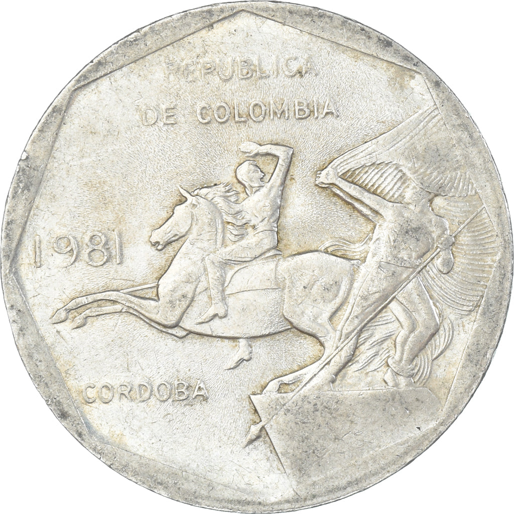 Moneda, Colombia, 10 Pesos, 1981