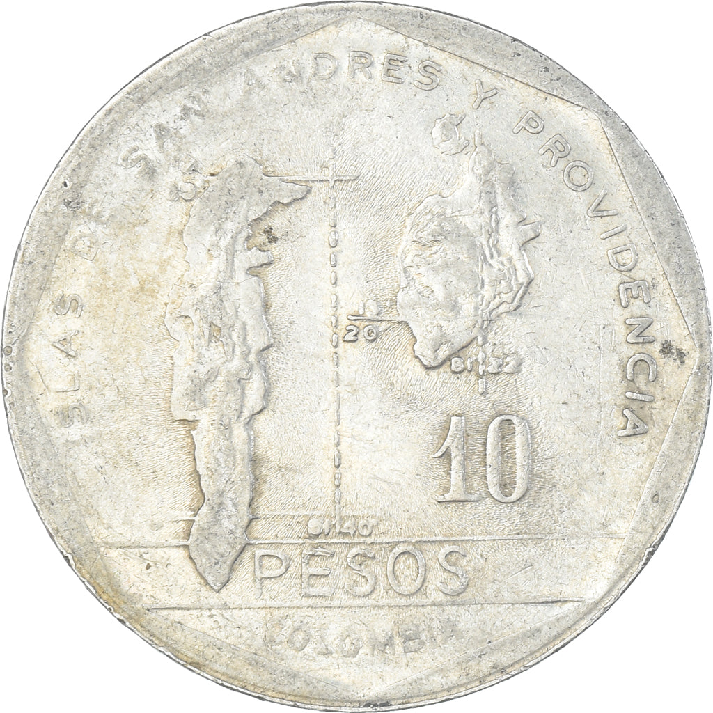 Moneda, Colombia, 10 Pesos, 1981