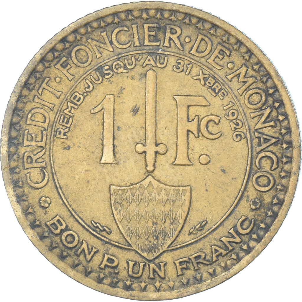 Moneta, Monaco, Franc, 1924