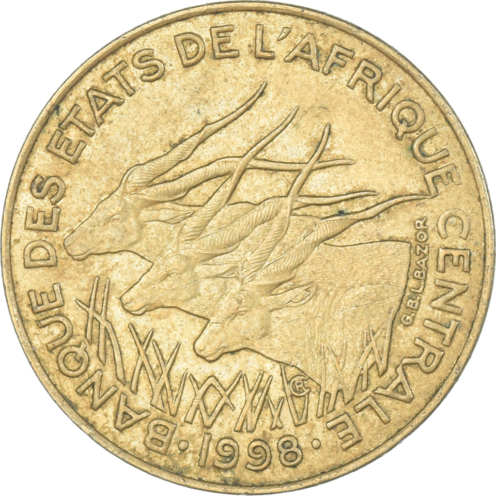 Coin, Central African States, 10 Francs, 1998