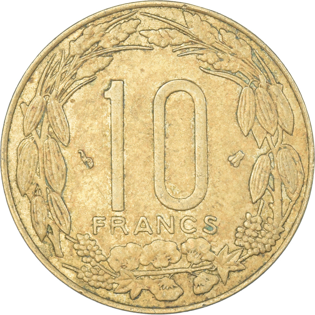 Coin, Central African States, 10 Francs, 1998