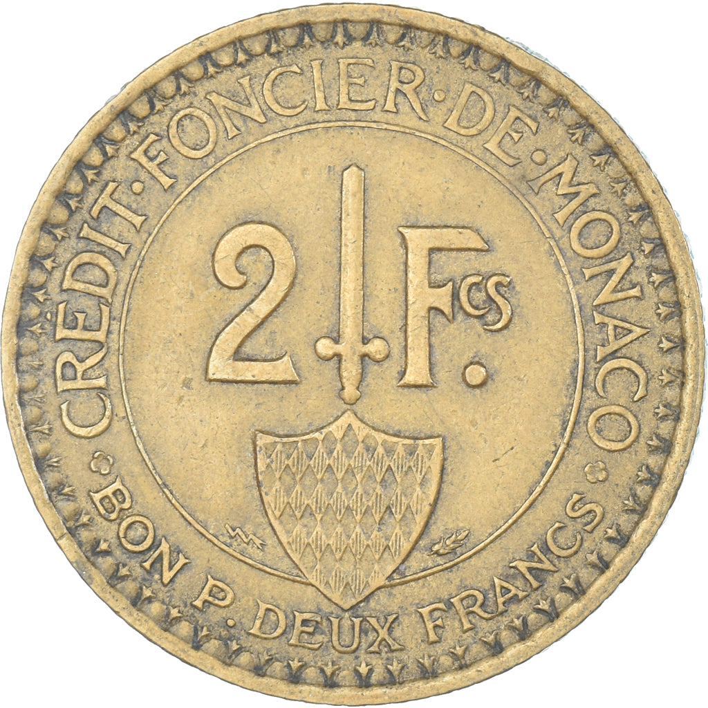 Münze, Monaco, 2 Francs, 1926