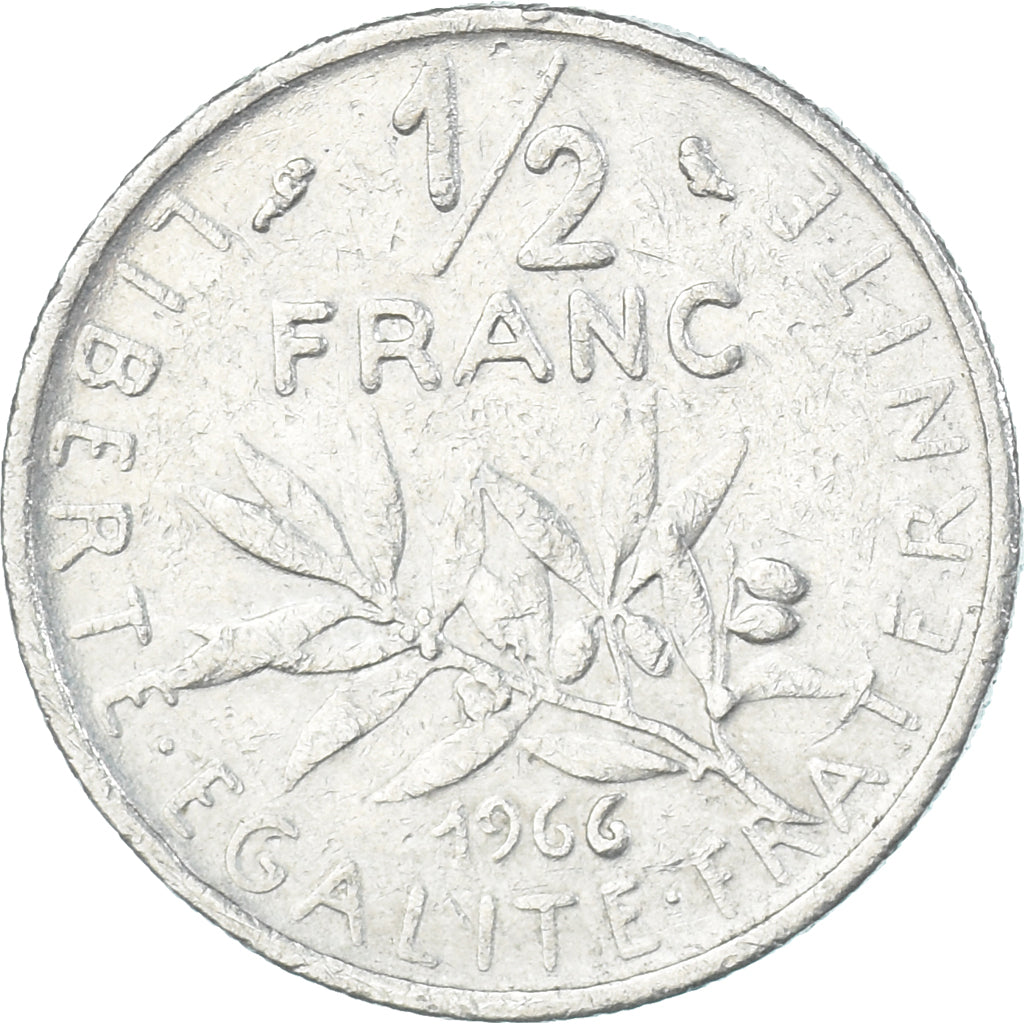 Münze, Frankreich, 1/2 Franc, 1966
