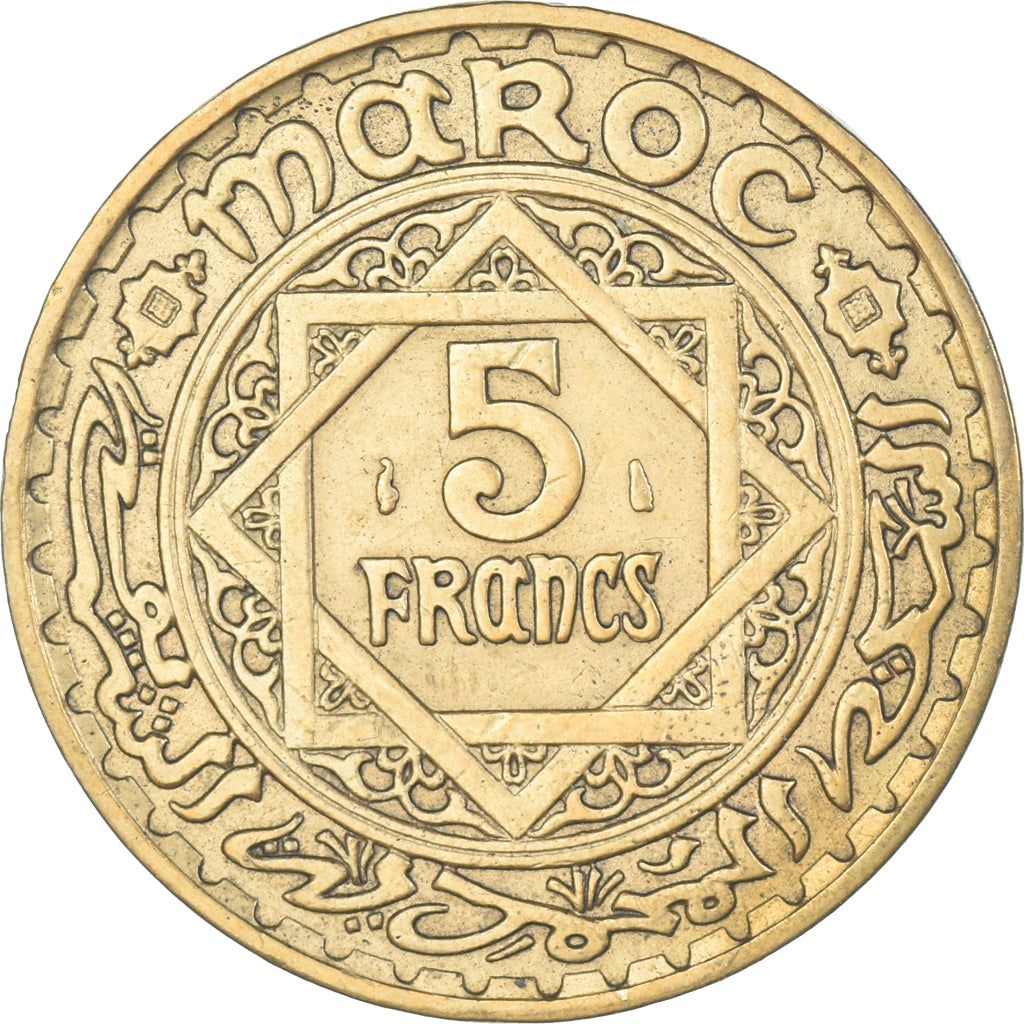 Moneta, Marocco, 5 Francs, 1365