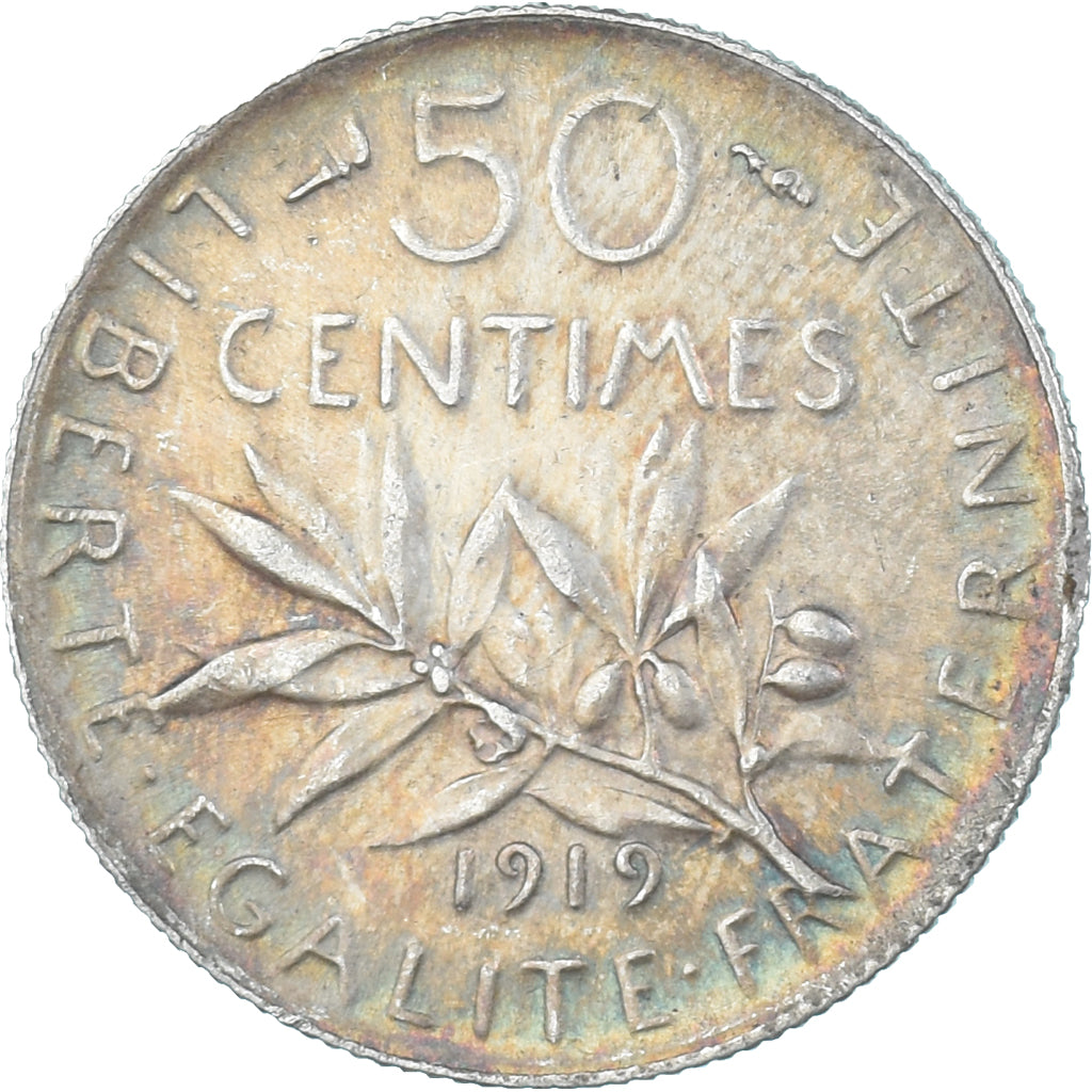 Moneda, Francia, 50 Centimes, 1919