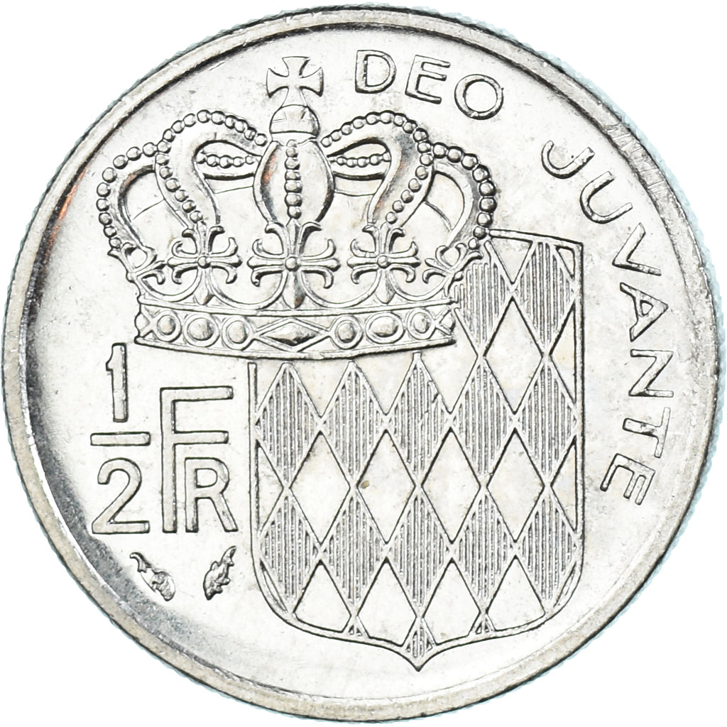 Munten, Monaco, 1/2 Franc, 1982