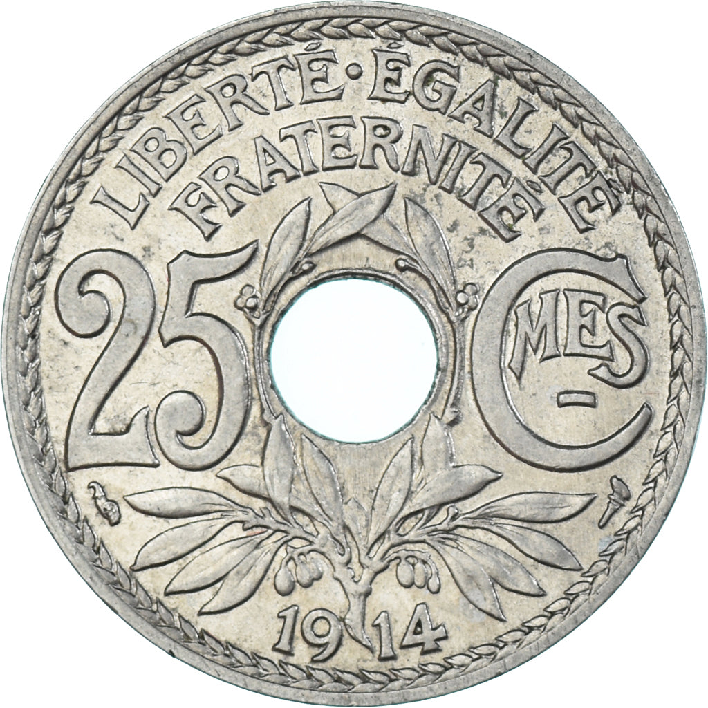 Münze, Frankreich, 25 Centimes, 1914