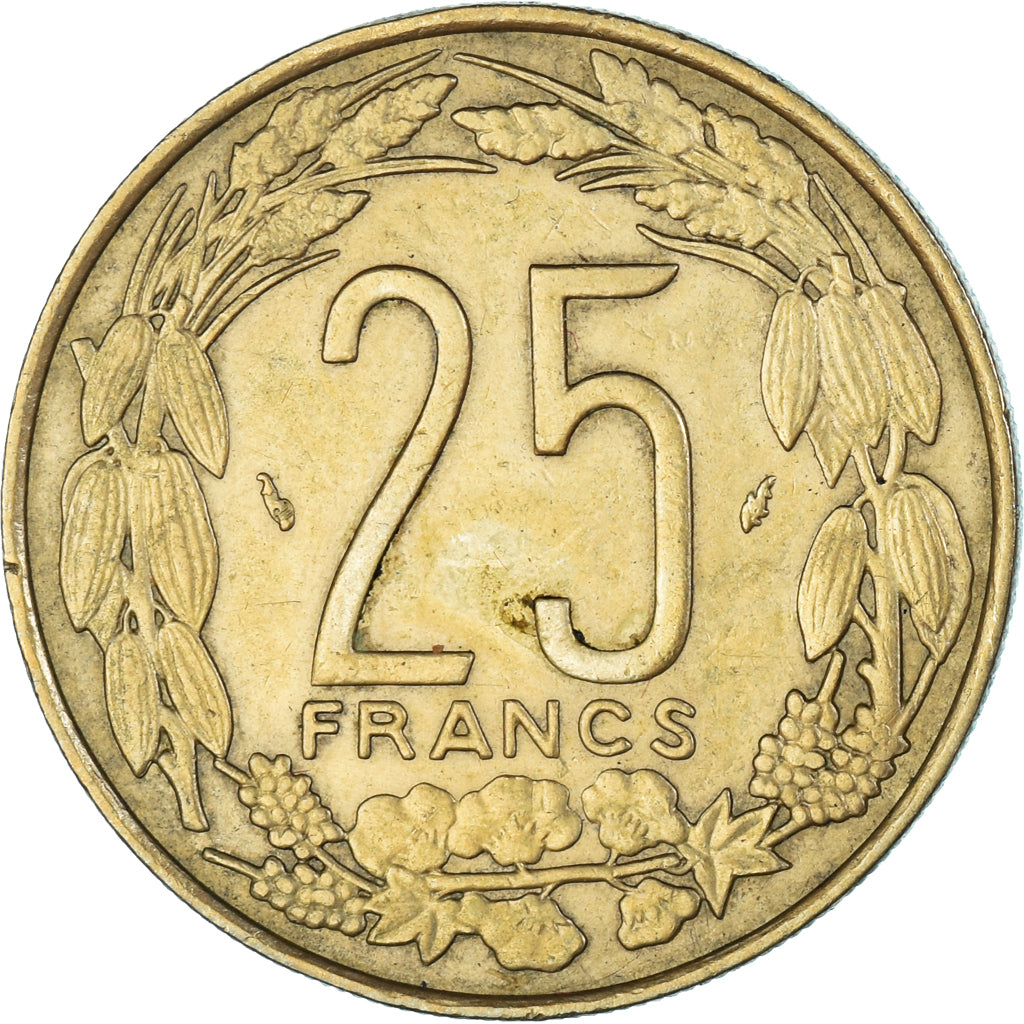 Monnaie, États de l'Afrique centrale, 25 Francs, 1975