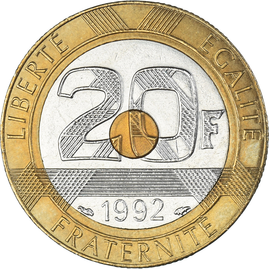 Moneta, Francja, 20 Francs, 1992