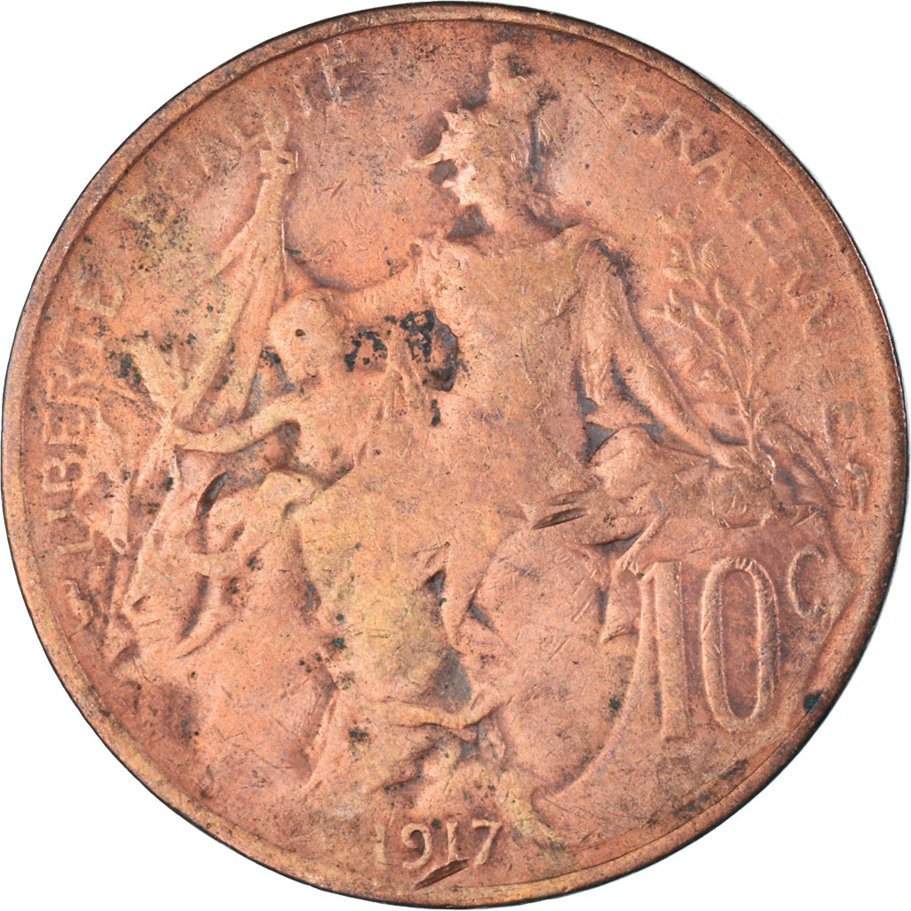 Coin, France, 10 Centimes, 1917