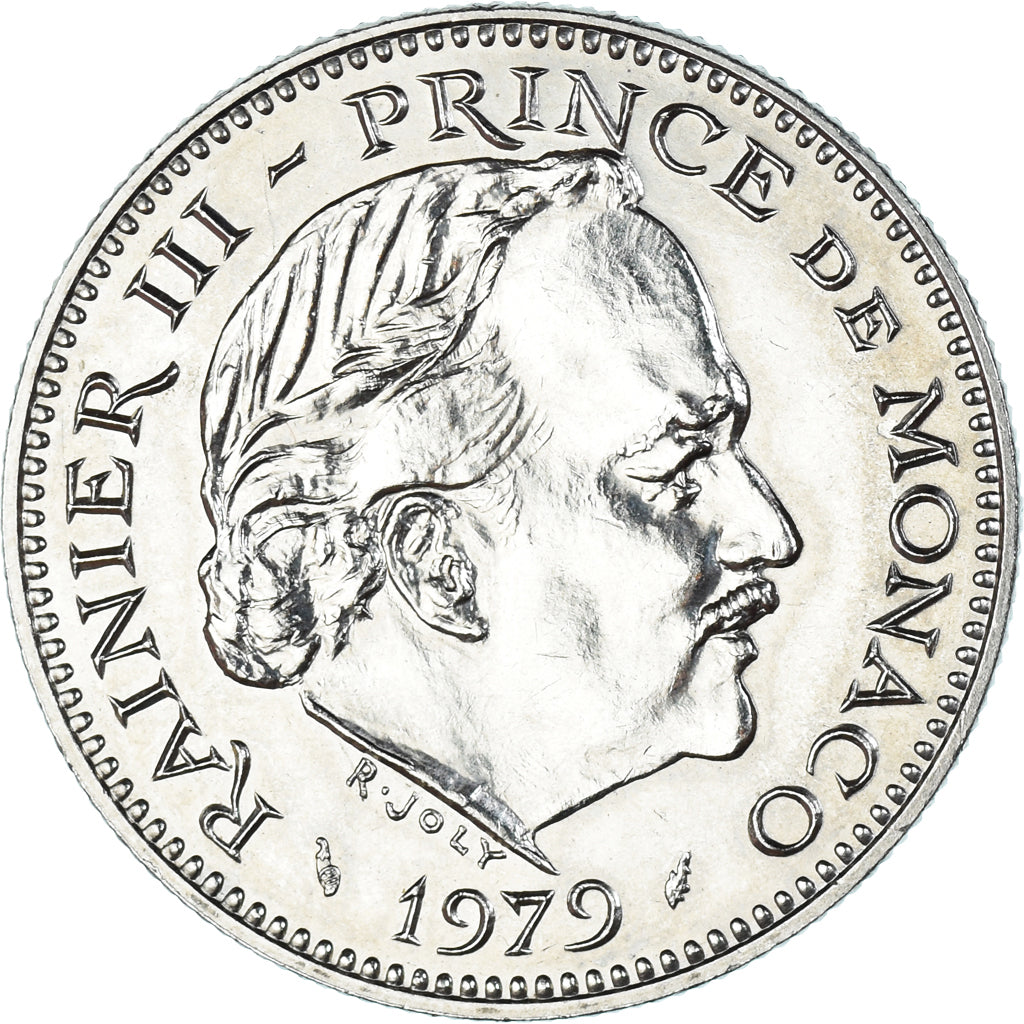 Moeda, Mónaco, 5 Francs, 1979