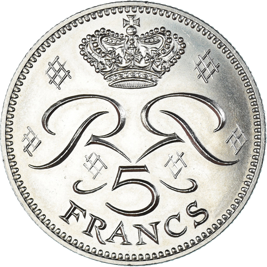 Moeda, Mónaco, 5 Francs, 1979