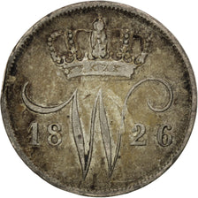 NETHERLANDS, 10 Cents, 1826, Brussels, KM #53, VF(30-35), Silver, 18, 1.66