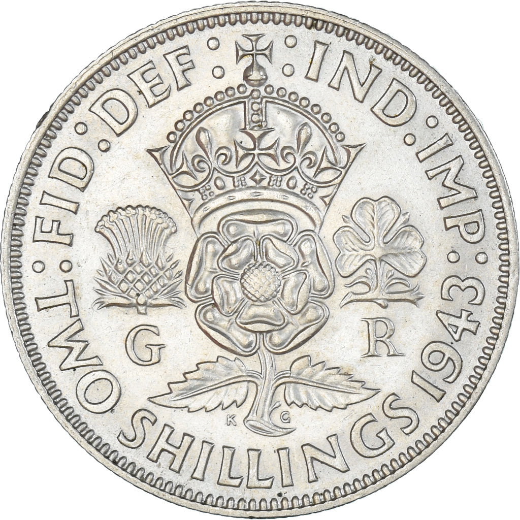 Coin, Great Britain, Florin, Two Shillings, 1943