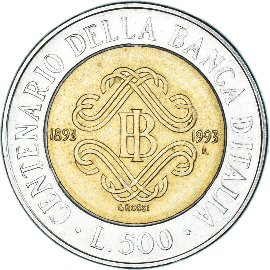 Münze, Italien, 500 Lire, 1993