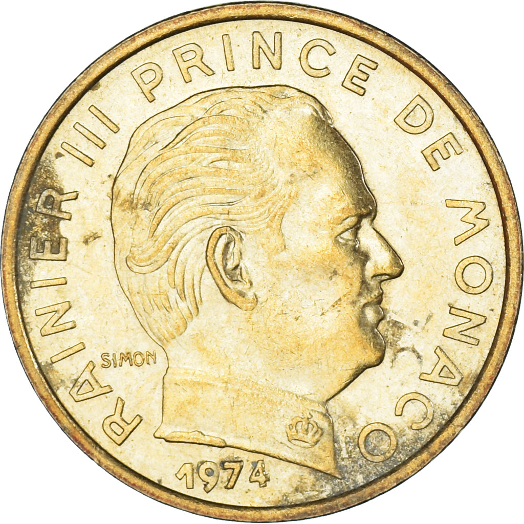 Moneta, Monaco, 10 Centimes, 1974