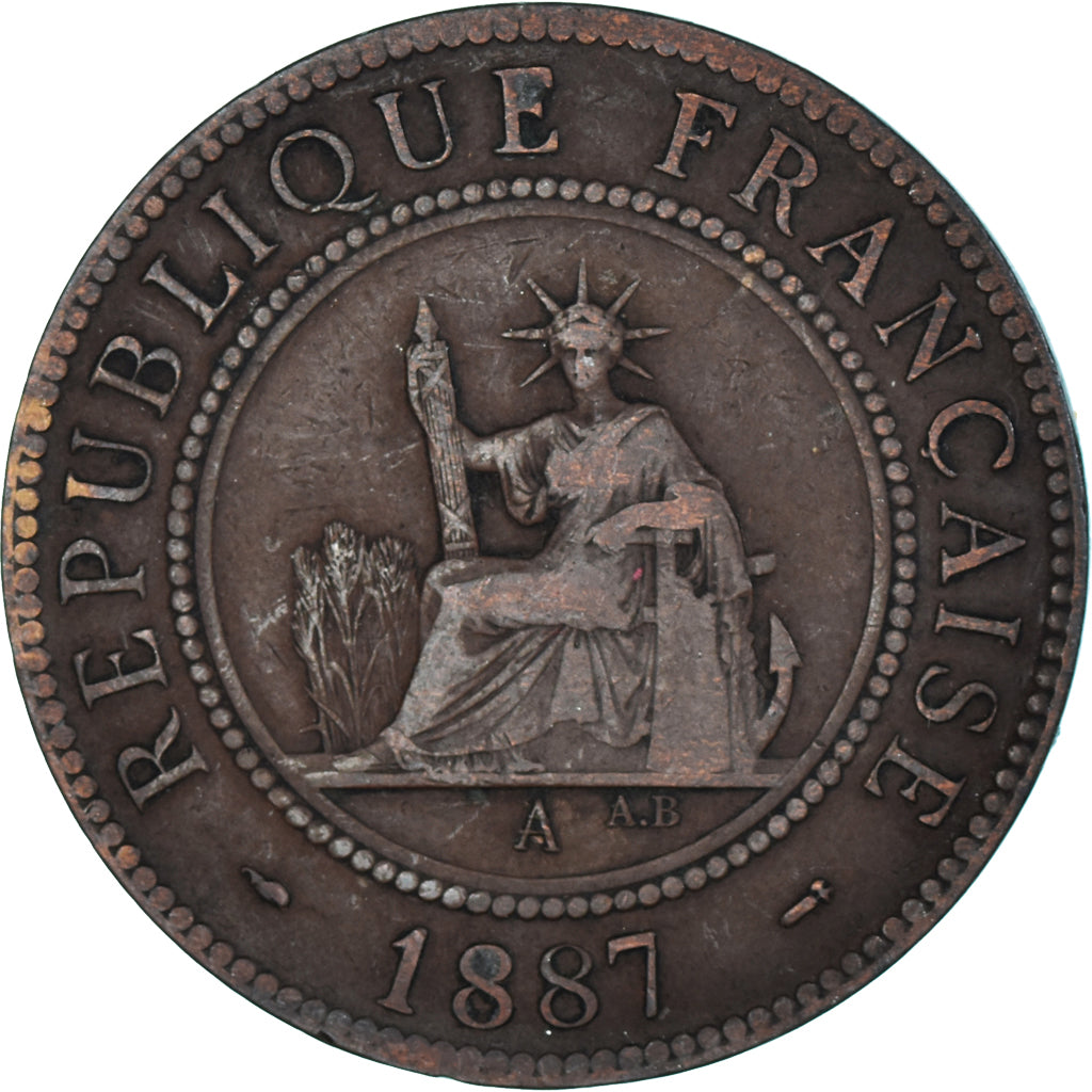 Münze, FRENCH INDO-CHINA, Cent, 1887