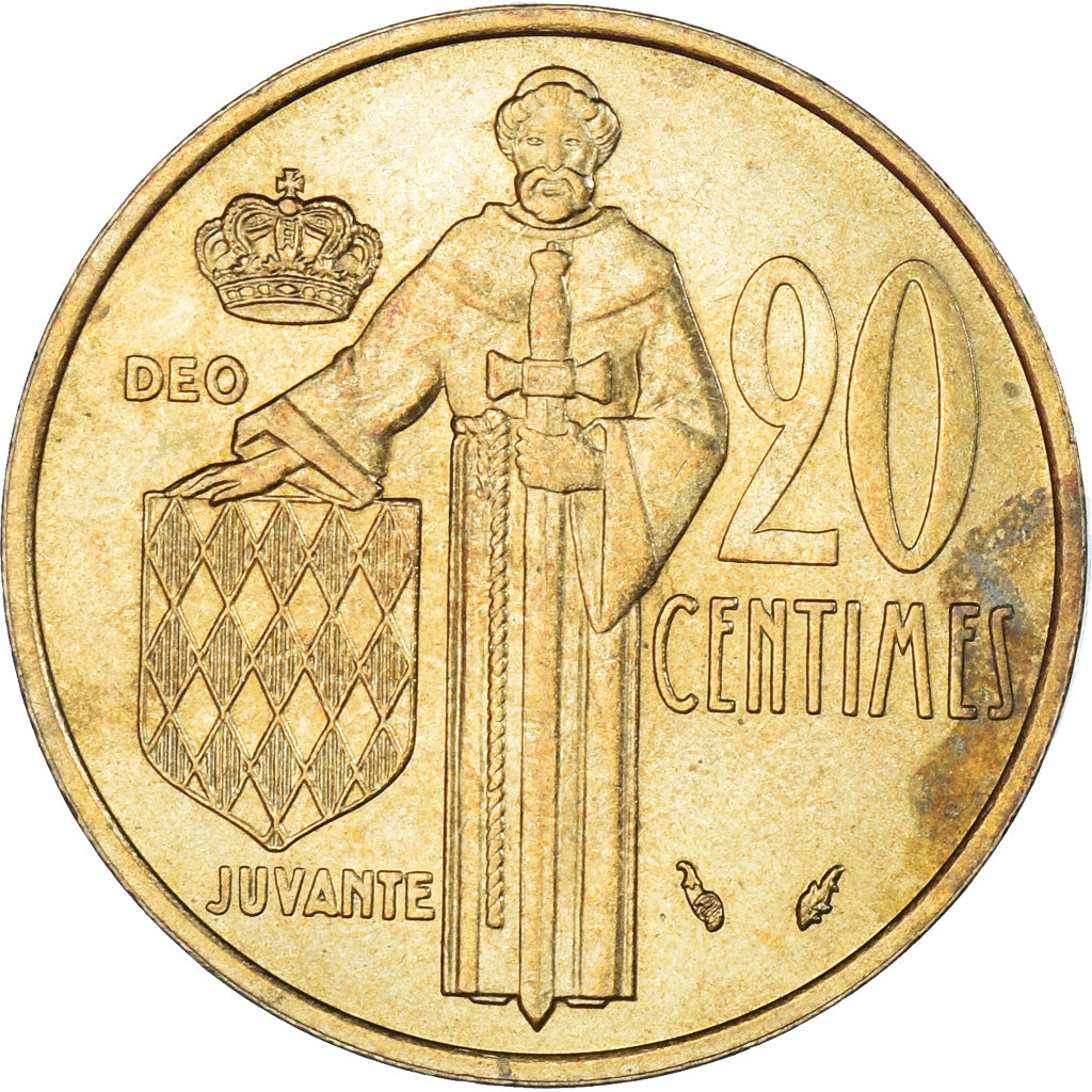 Moneta, Monaco, 20 Centimes, 1976