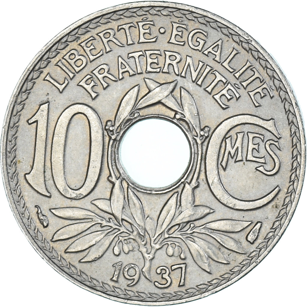 Moneta, Francia, 10 Centimes, 1937