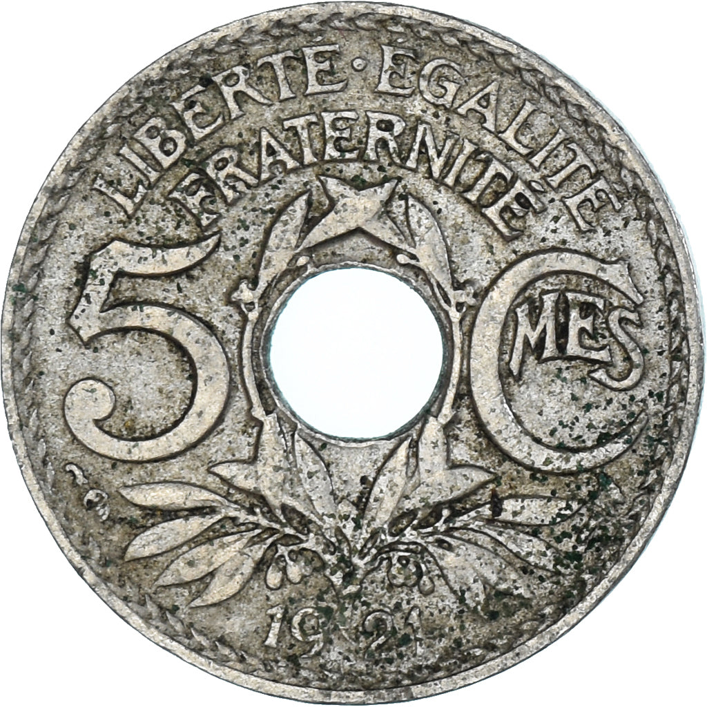 Coin, France, 5 Centimes, 1921